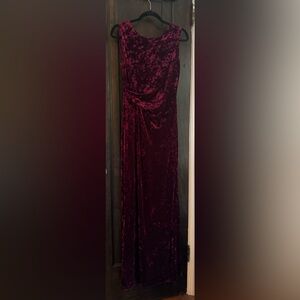 Full length Vince Camuto red velvet dress